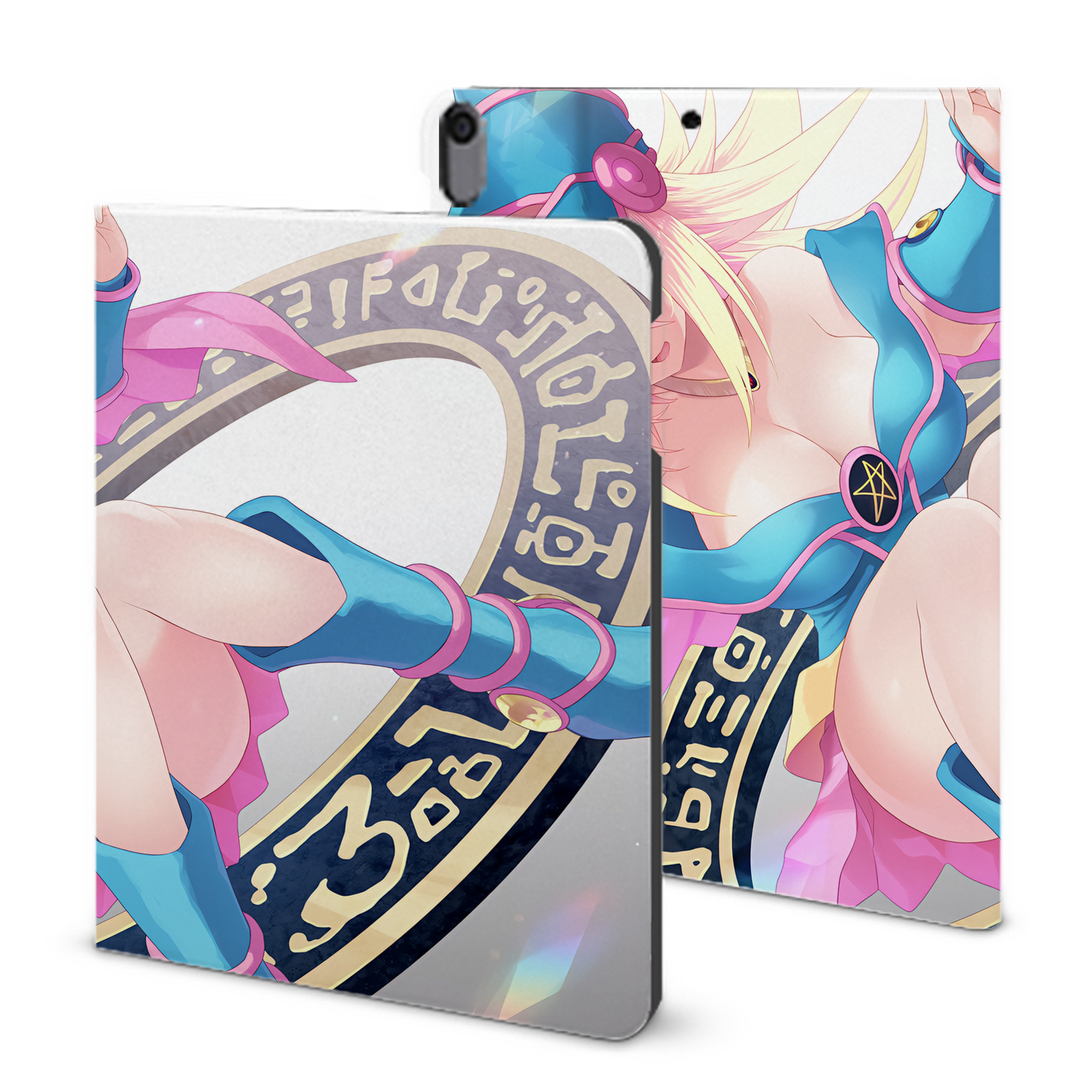 （画像用） 遊☆戯☆王 Yu-Gi-Oh! IPad ケース ブック型 PUレザー TPU 耐衝撃 軽量 薄型 ペン収納なし 全面保護 IPad 各モデル対応